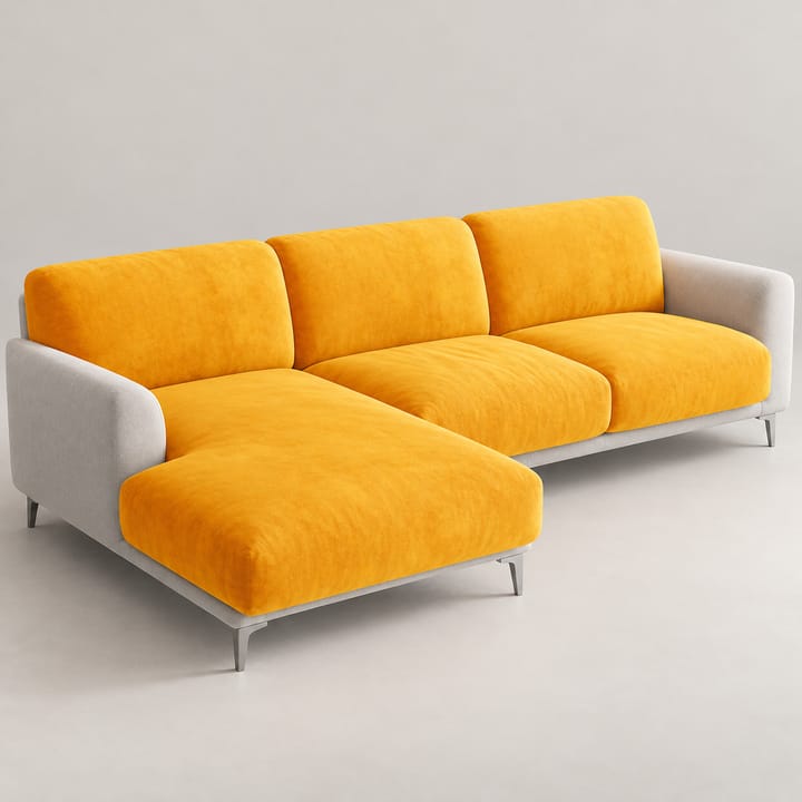 The Stretch Velvet Sectional Sofa Cover, Gold