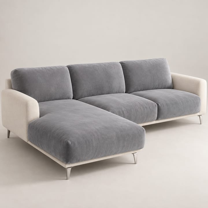 The Stretch Velvet Sectional Sofa Cover, Gray