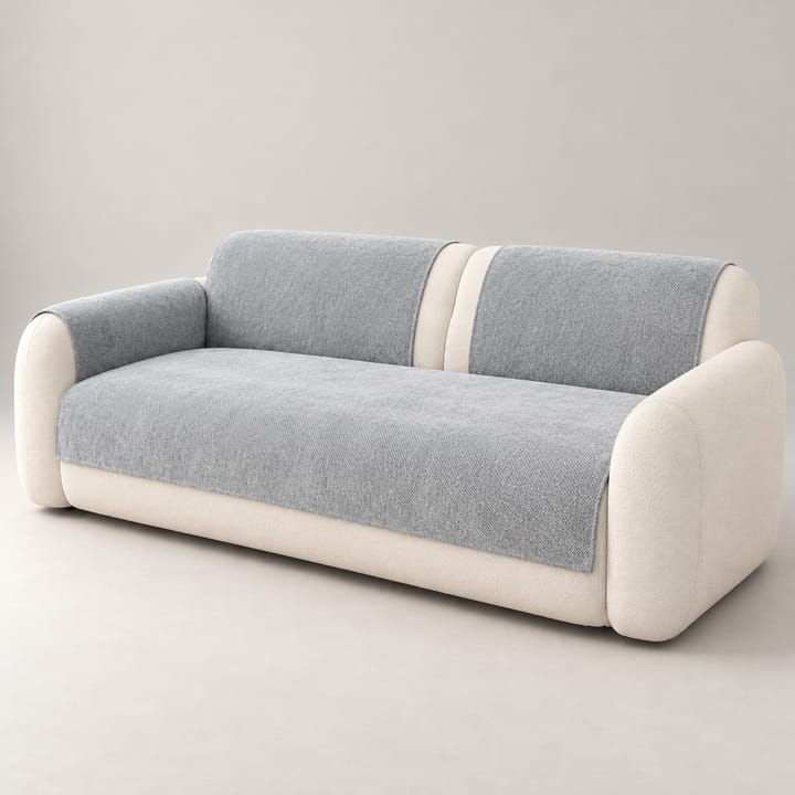 The Twill Chenille Couch Cover, Light Gray