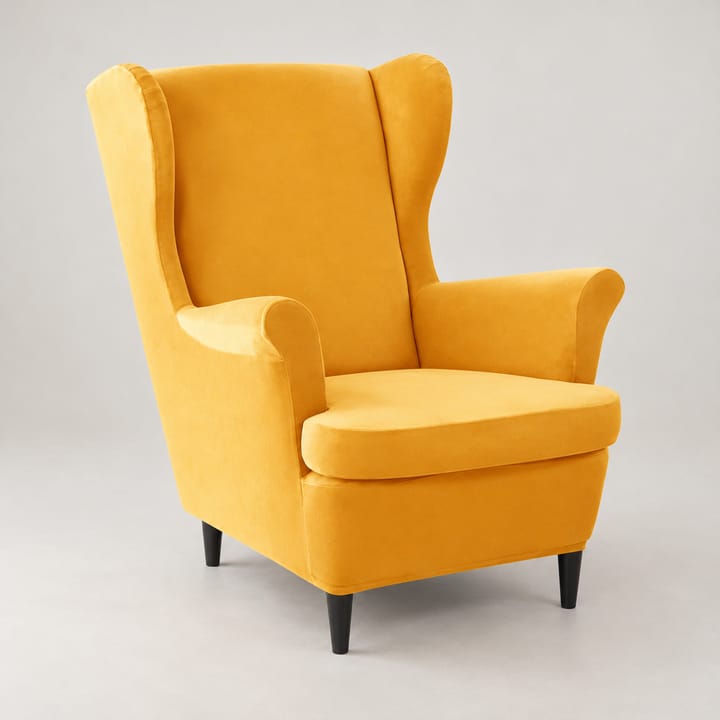 The Wingback Velvet Slipcover Set, Yellow