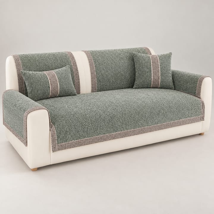 The Tweed Chenille Couch Cover, Sage Green