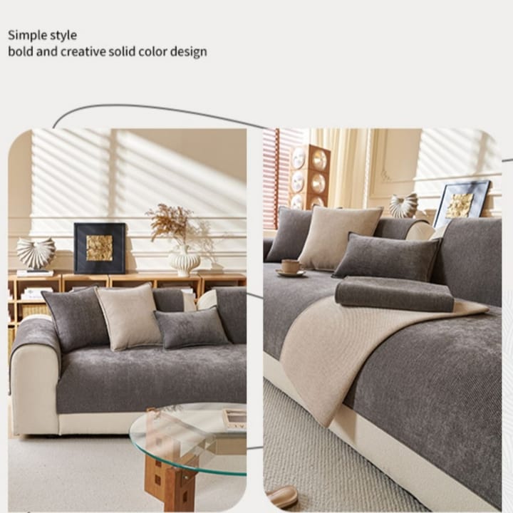 The Tuck-In Chenille Couch Cover