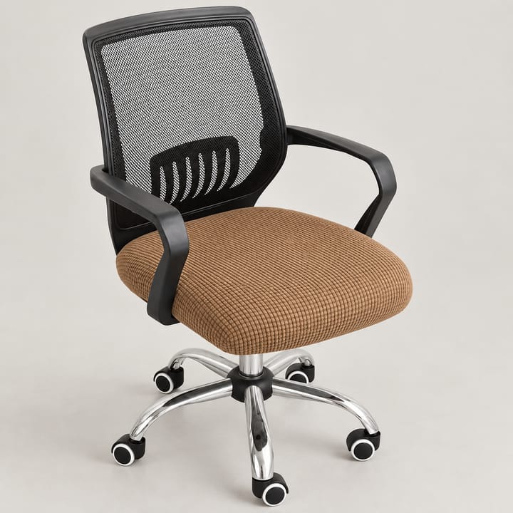 The Stretch Jacquard Office Chair Seat Cover, Camel