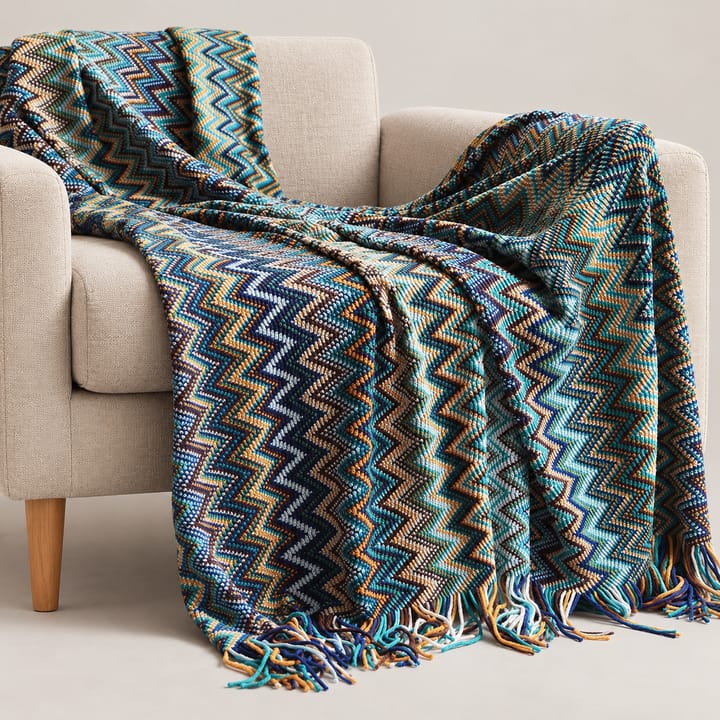 The Bohemian Jacquard Knit Throw Blanket