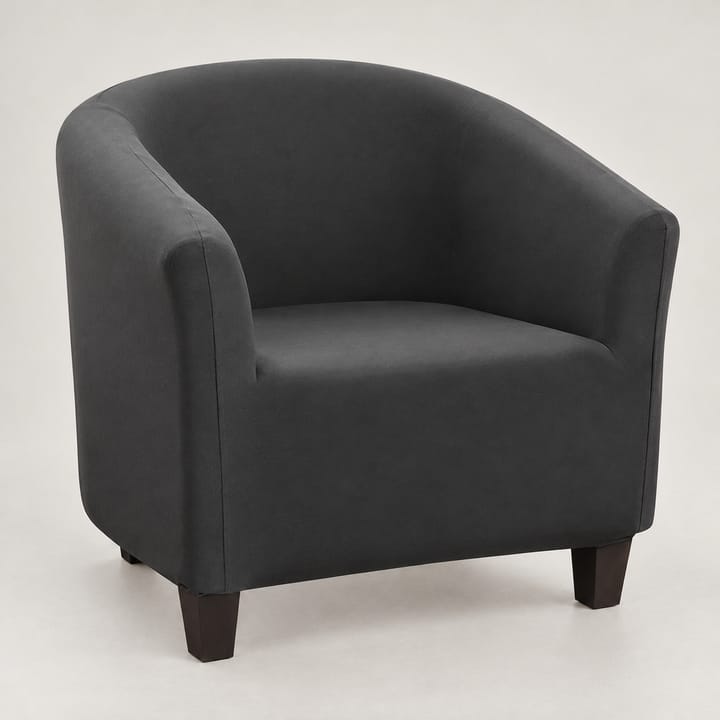 The Smooth Stretch Club Chair Cover, Dark gray