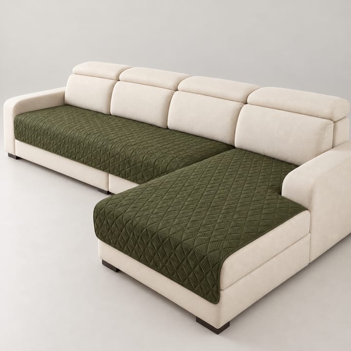 The Quilted Diamond Pet Couch Cover, Dark green