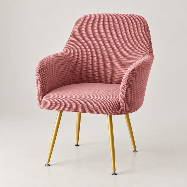 The Fleece Knit Stretch Chair Cover, Pink