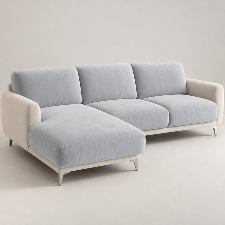 The Stretch Velvet Sectional Sofa Cover, Light gray