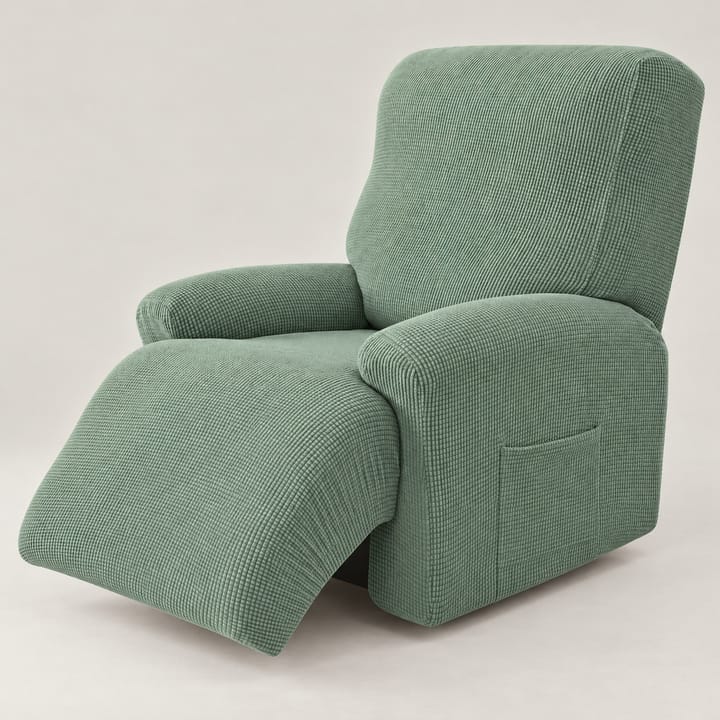 The Ribbed Knit Recliner Cover, Matcha green