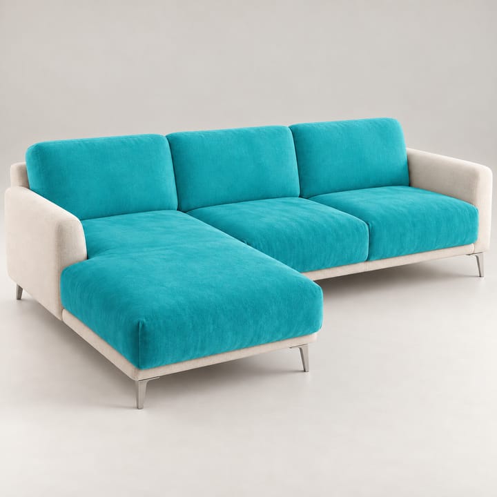 The Plush Velvet Sectional Cushion Cover, Turquoise blue
