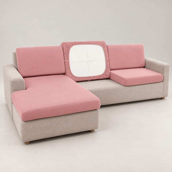 The Smooth Stretch Cushion Cover, Light Pink
