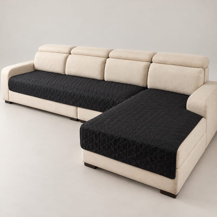 The Quilted Diamond Pet Couch Cover, Black