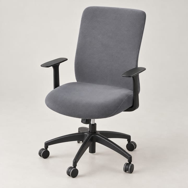 The Plush Velvet Office Chair Cover, Gray