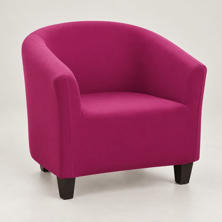 The Smooth Stretch Club Chair Cover, Dark pink