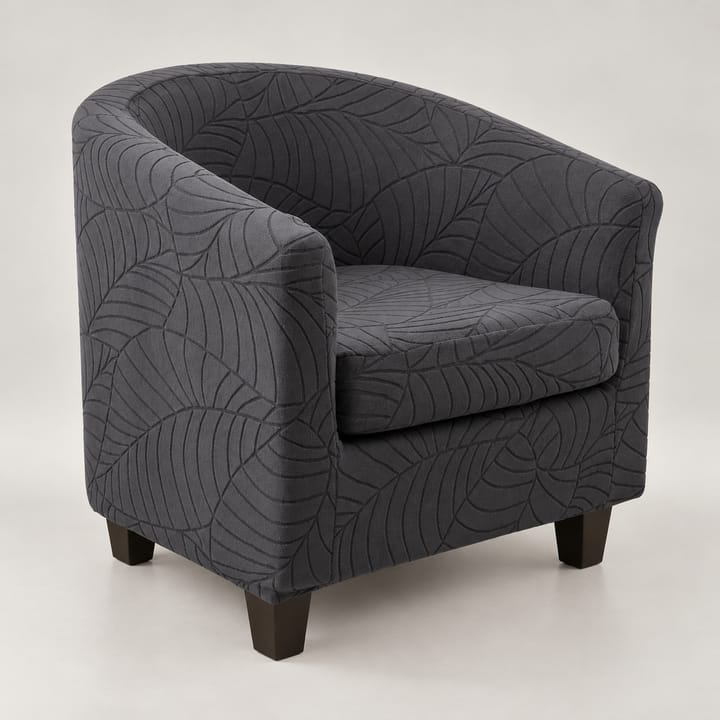 The Leaf Jacquard Tub Chair Cover, Beige