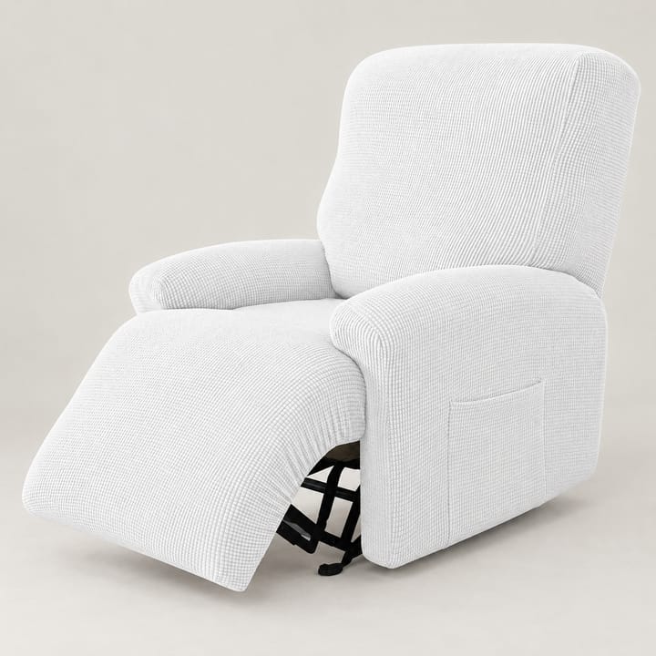 The Ribbed Knit Recliner Cover, White