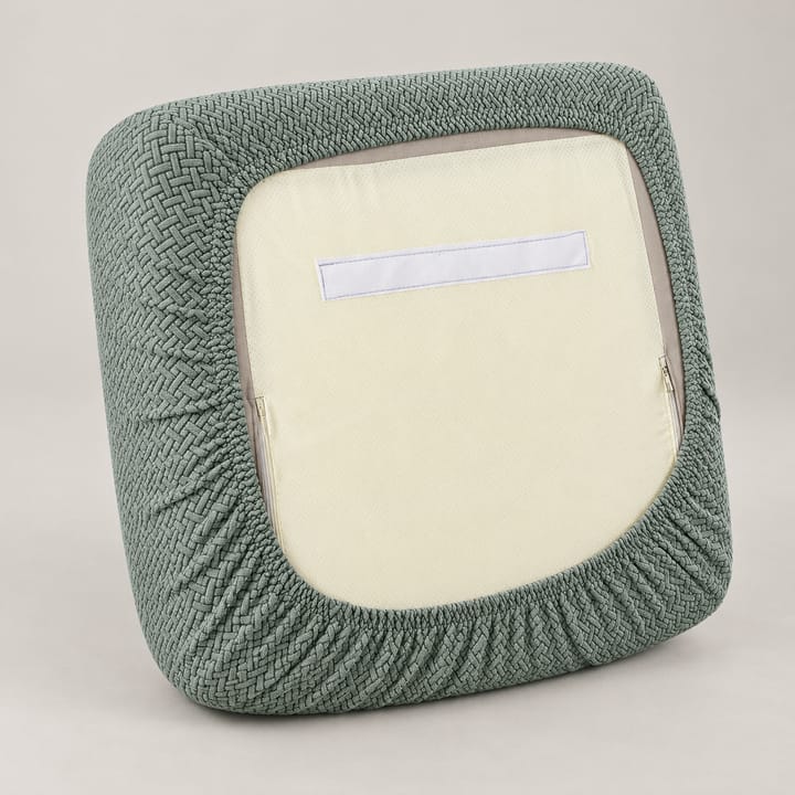 The Basketweave Jacquard Cushion Cover, Sage