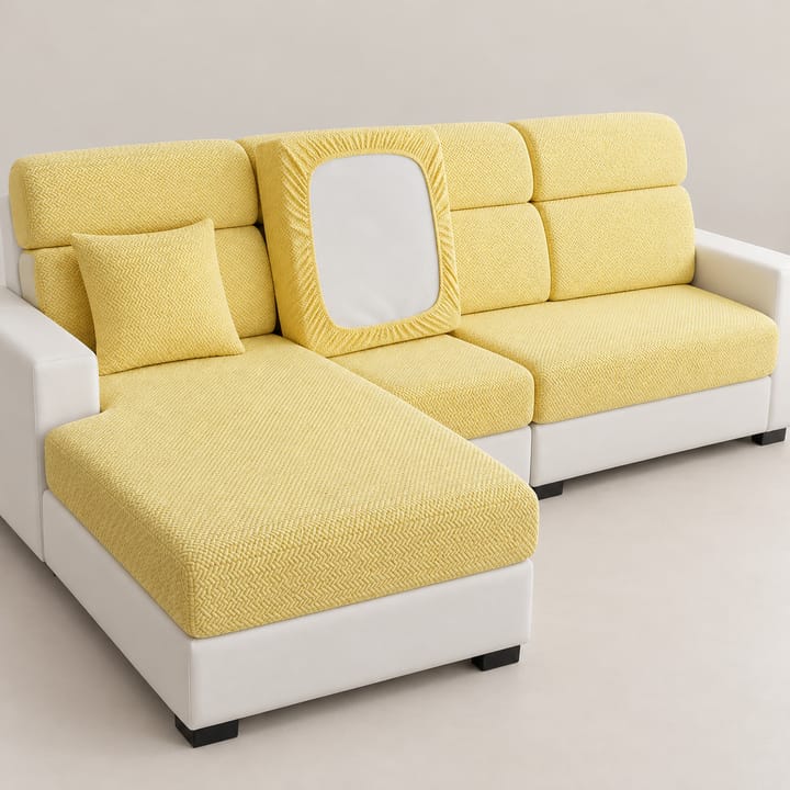 The Twill Jacquard Cushion Cover, Yellow