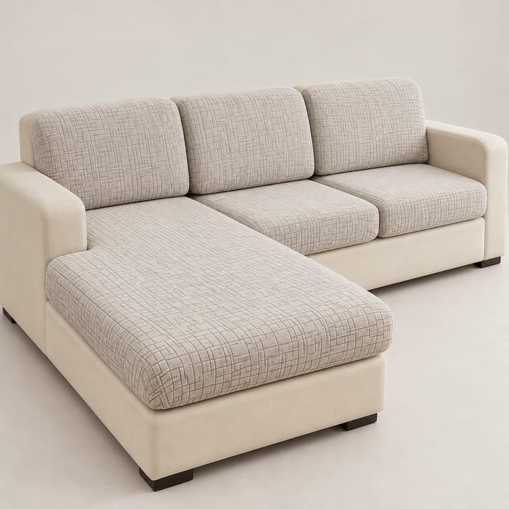 The Jacquard Stretch Sectional Cushion Cover, Light gray