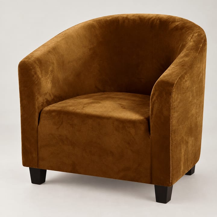 The Stretch Velvet Tub Chair Cover, Light brown