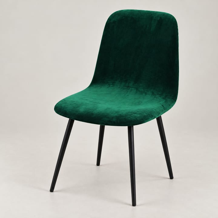 The Velvet Jacquard Dining Chair Cover, Dark green