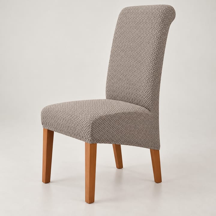 The Basketweave Stretch Dining Chair Cover, Khaki basketweave