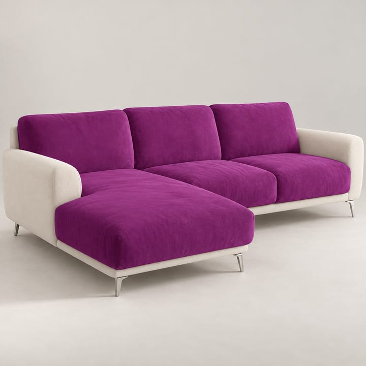 The Stretch Velvet Sectional Sofa Cover, Purple
