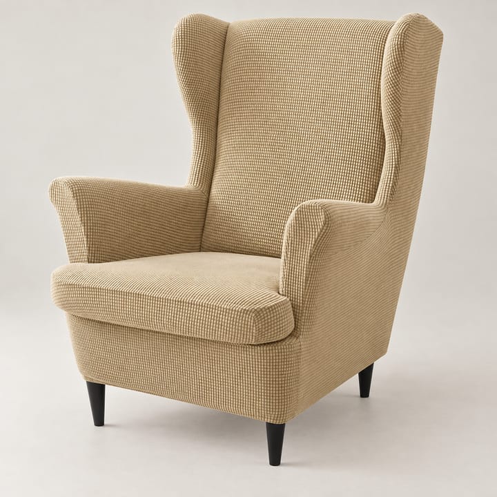 The Wingback Chair and Ottoman Cover Set, Beige