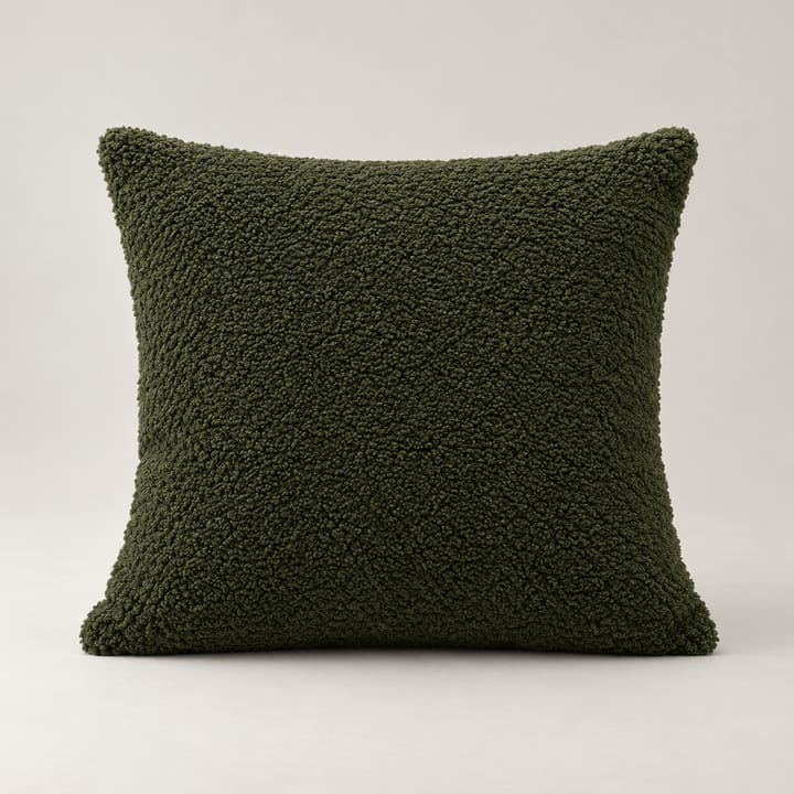 The Teddy Faux Fur Pillow Cover, Dark green