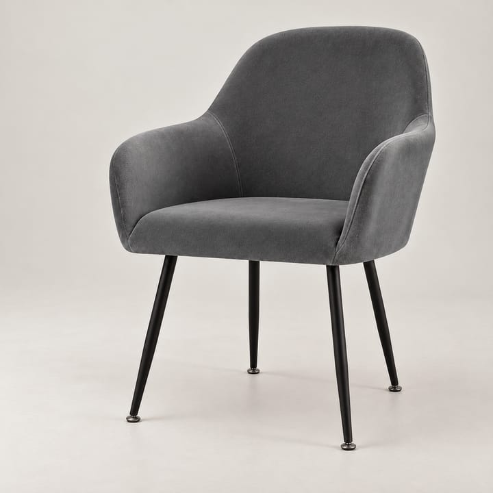 The Velvet Armchair Dining Cover, Dark gray