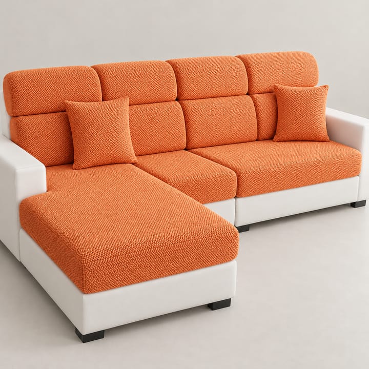 The Twill Jacquard Cushion Cover, Orange