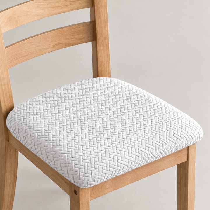 The Chevron Stretch Dining Seat Cover, White