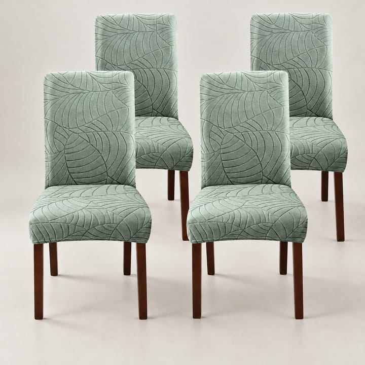 The Leaf Jacquard Dining Chair Cover