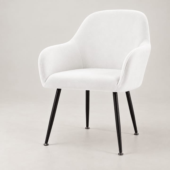 The Velvet Armchair Dining Cover, White