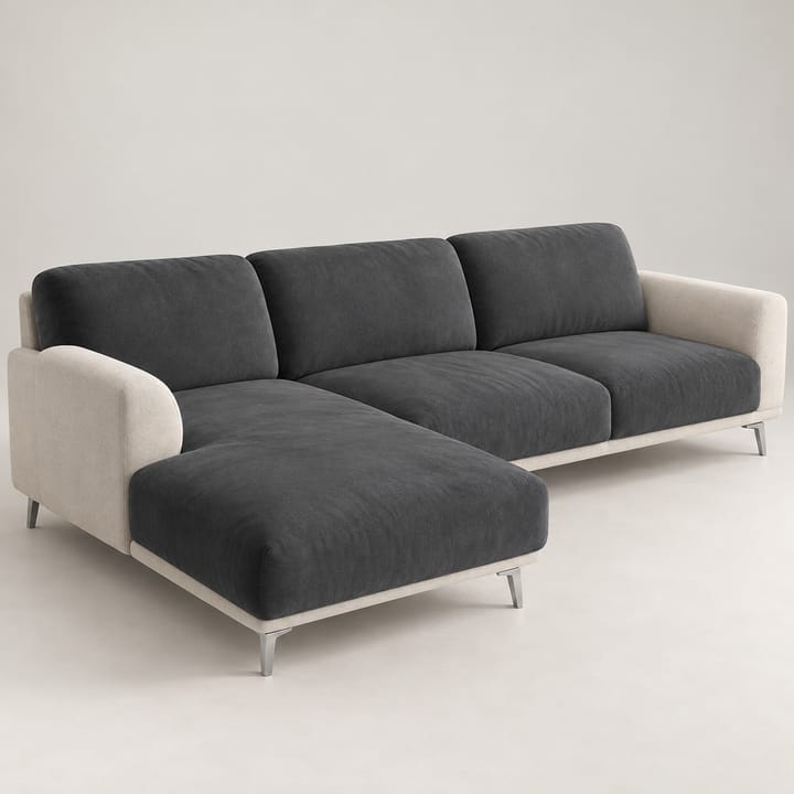 The Stretch Velvet Sectional Sofa Cover, Dark gray