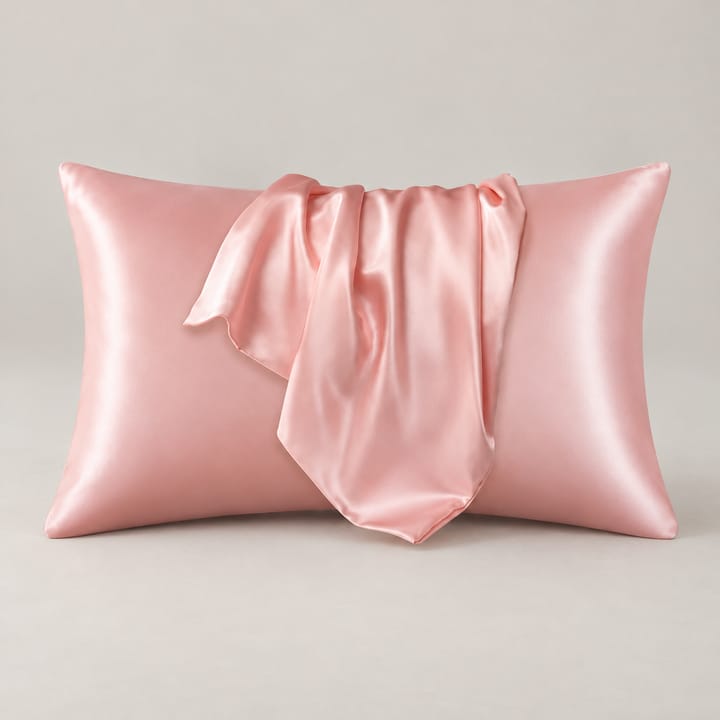 The Silk Sheen Tatting Pillow Cover, Pink
