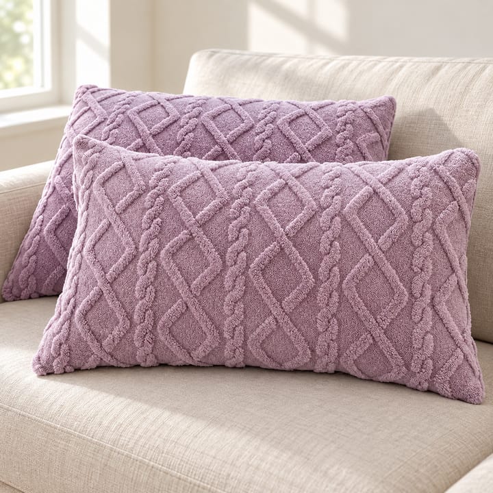 The Diamond Cable Knit Velvet Pillow Cover