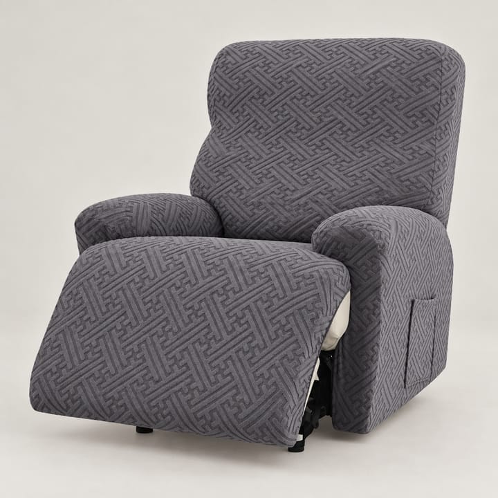 The Split Jacquard Recliner Cover, Dark gray