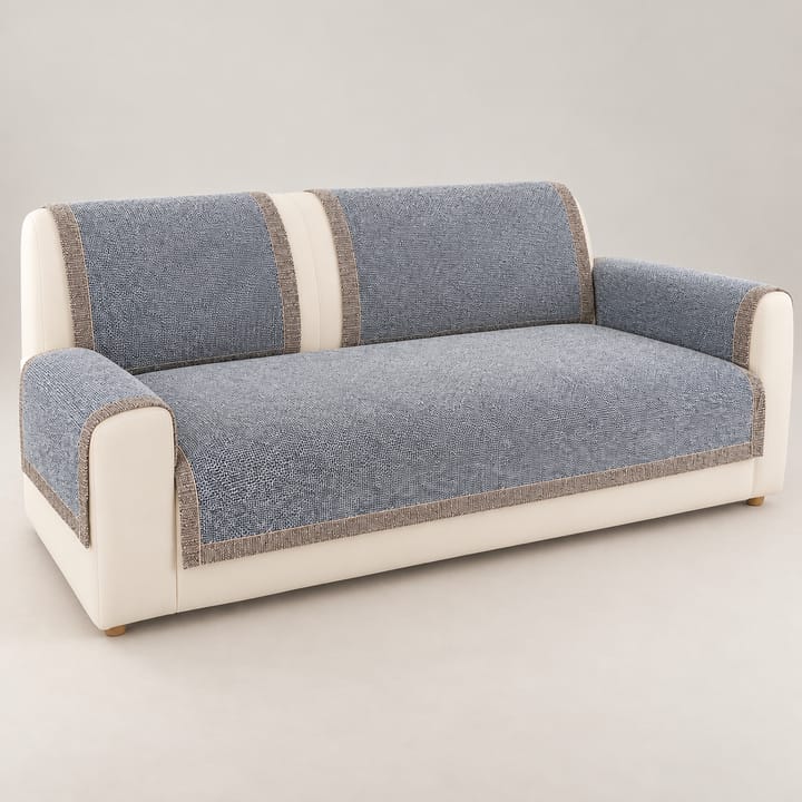 The Tweed Chenille Couch Cover, Blue Gray