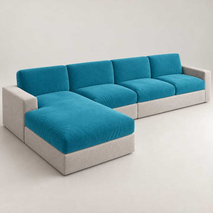 The Plush Velvet Cushion Cover, Peacock Blue