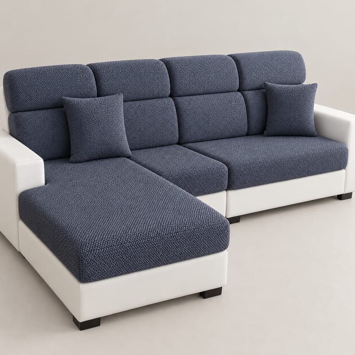 The Twill Jacquard Cushion Cover, Navy