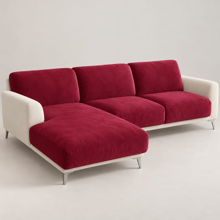 The Stretch Velvet Sectional Sofa Cover, Wine red