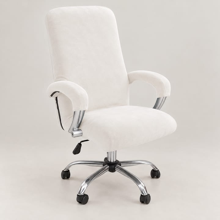 The Velvet Stretch Office Chair Slipcover, White