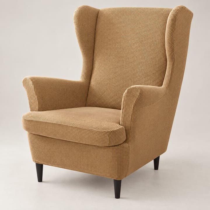 The Wingback Chair and Ottoman Cover Set, Camel