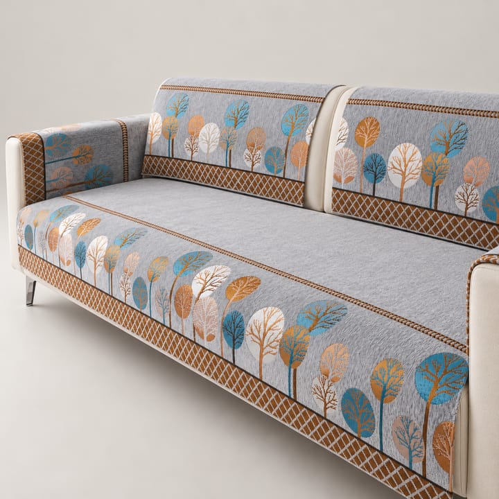 The Tree Jacquard Chenille Seat Cover, Gray