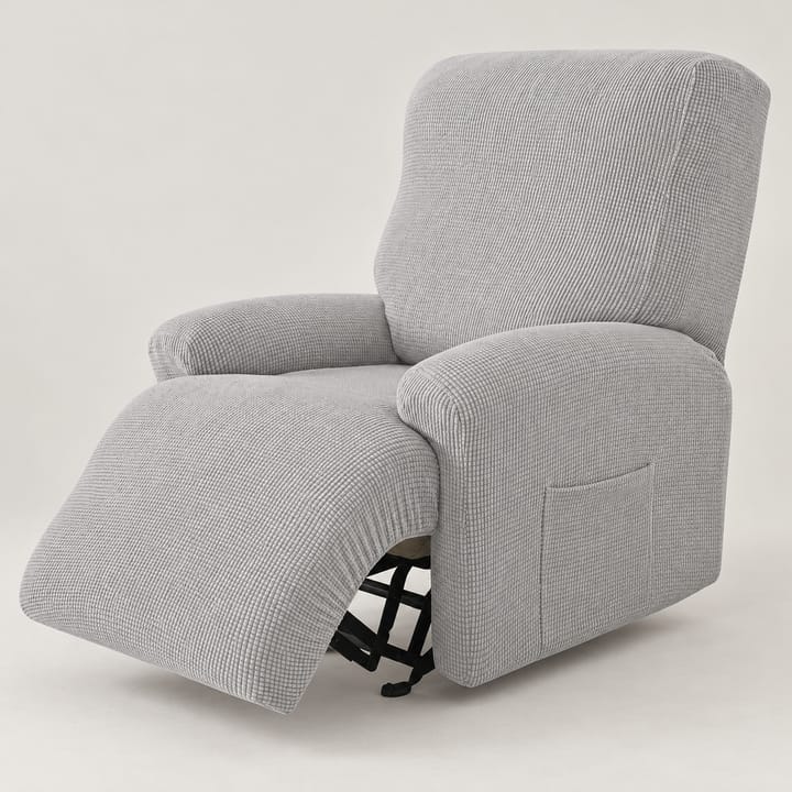 The Ribbed Knit Recliner Cover, Light gray