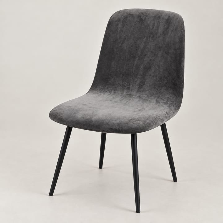 The Velvet Jacquard Dining Chair Cover, Dark gray