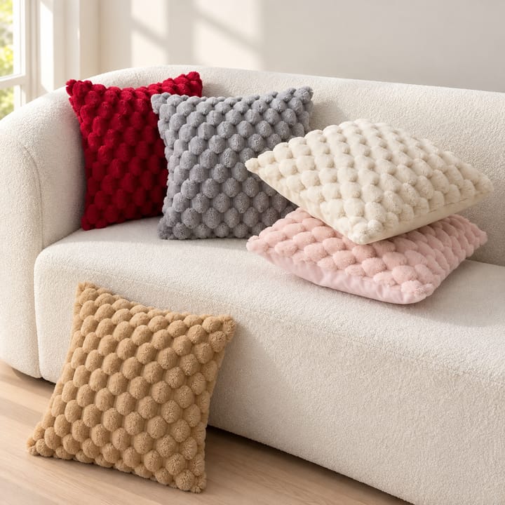 The 3D Bubble Plush Pillow Cover