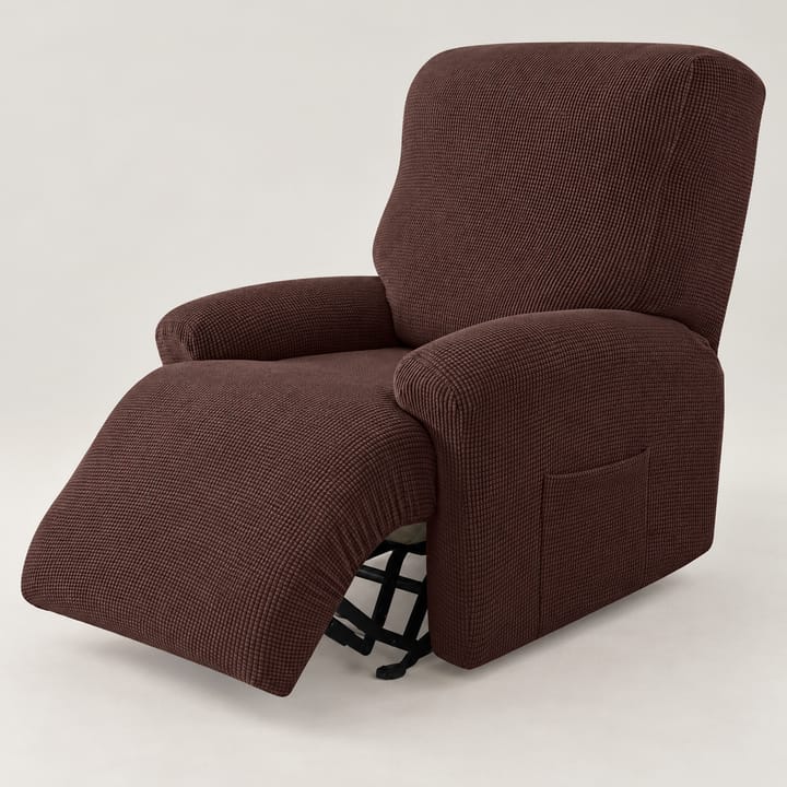 The Ribbed Knit Recliner Cover, Dark coffee