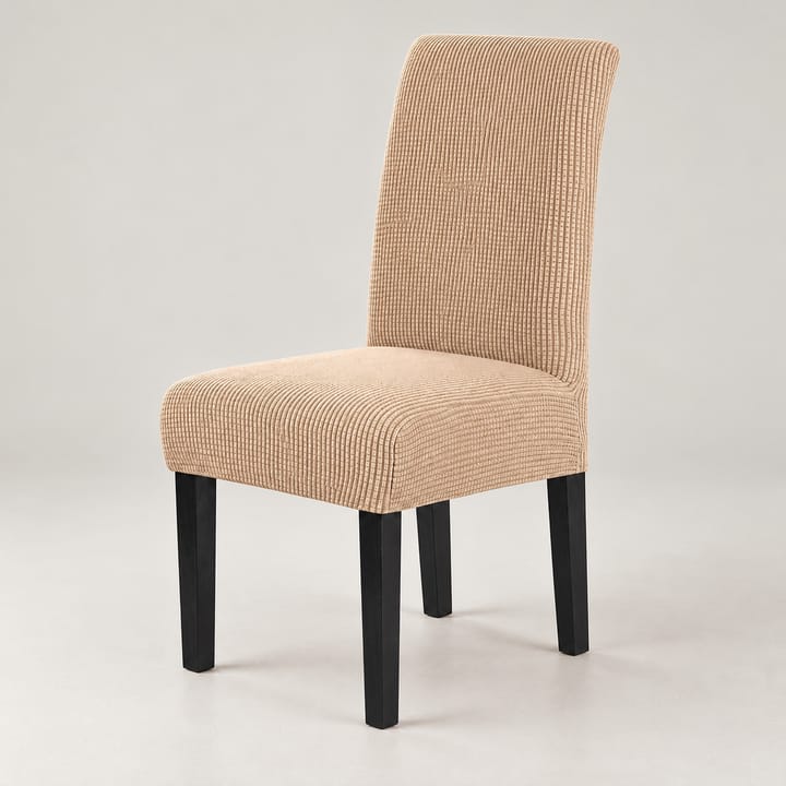 The Checked Jacquard Stretch Dining Chair Cover, Khaki